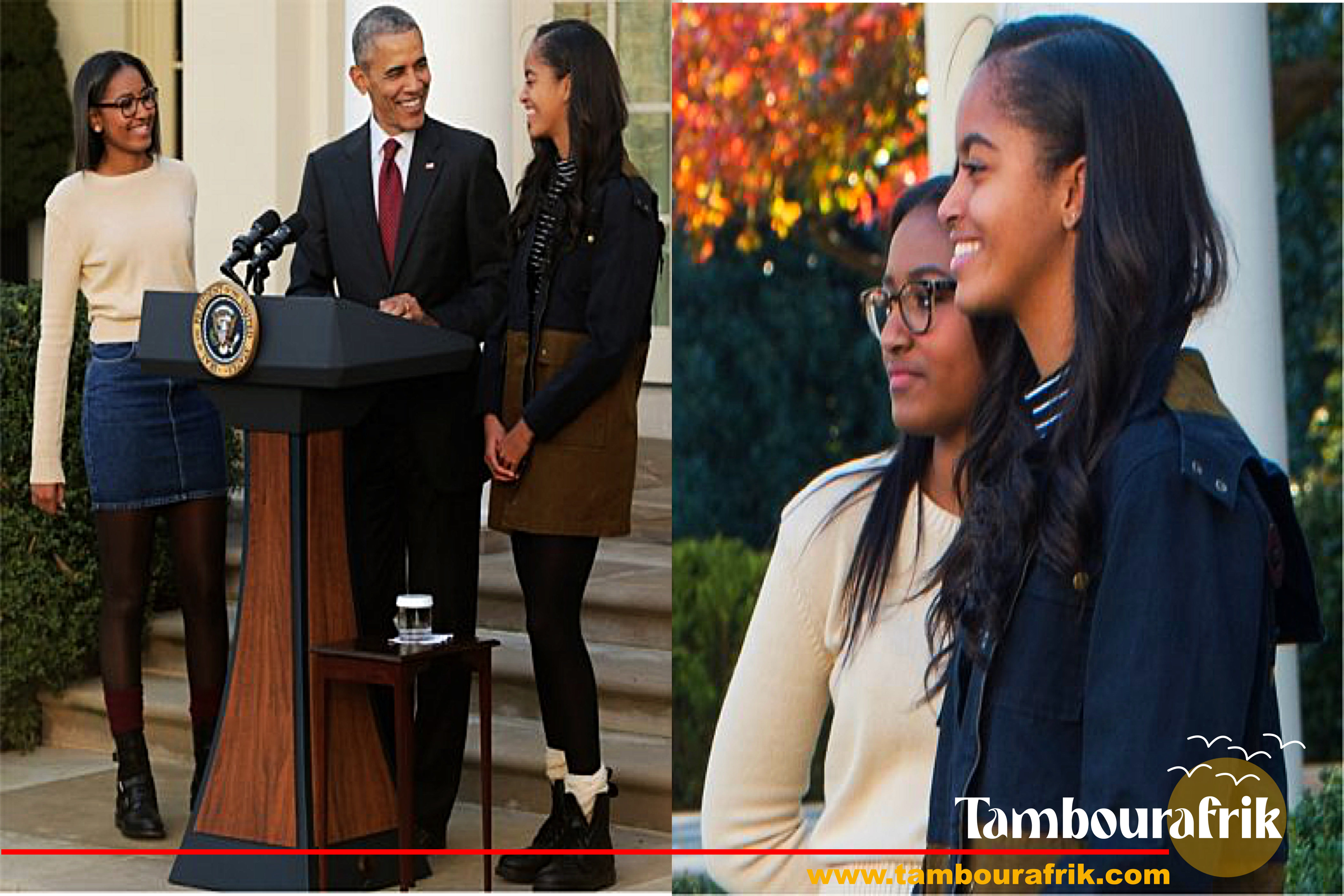 Les filles Obama et leur père